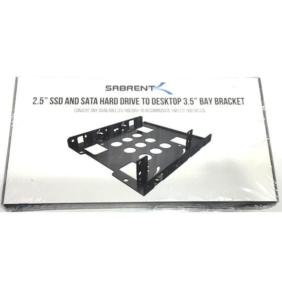 NEW Sabrent 2.5 SSD & SATA Hard Drive to Desktop 3.5 Bay Bracket Kit BK-HDDH - Picture 1 of 2